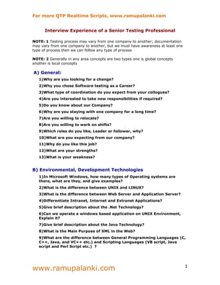 Testing interview questions | PDF