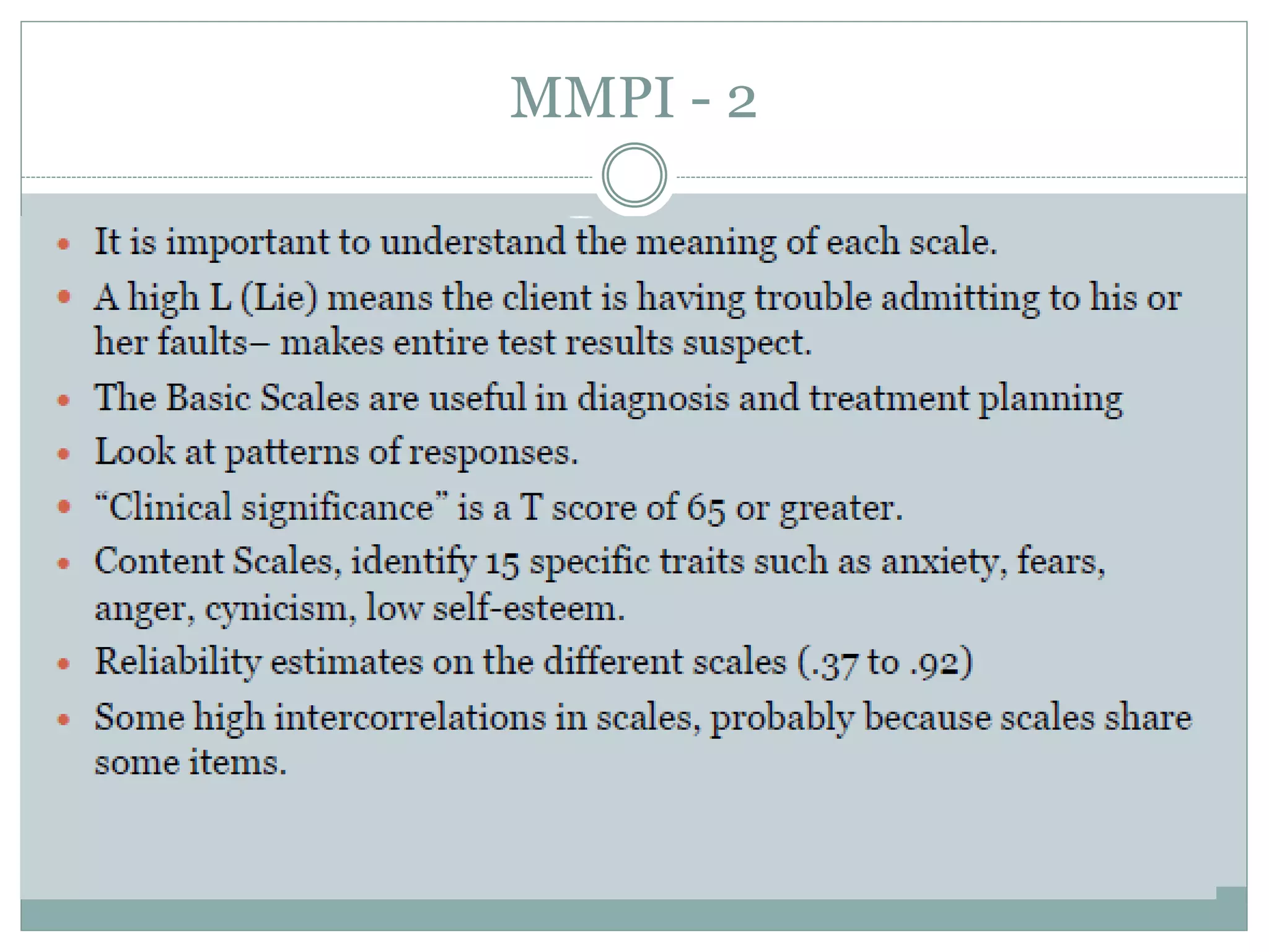 MMPI - 2
 