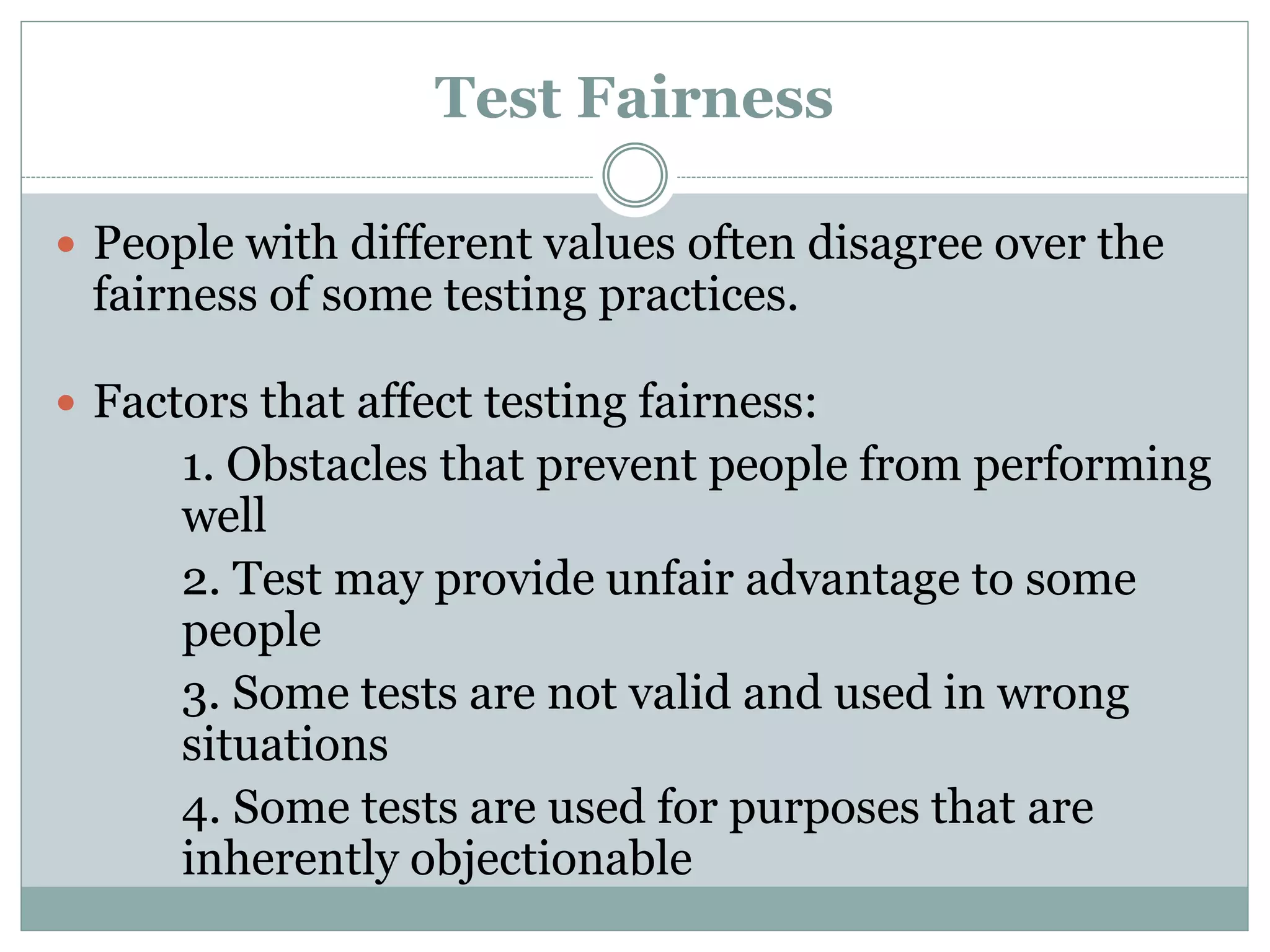 Ethical Issues in Psychological
Assessment in School Settings
 