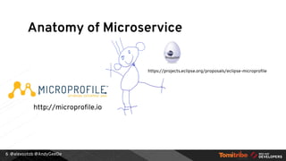 @alexsotob @AndyGeeDe6
Anatomy of Microservice
http://microprofile.io
https://projects.eclipse.org/proposals/eclipse-microprofile
 