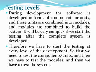 Testing level | PPTX
