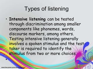 Listening Testing testing listening final.ppt