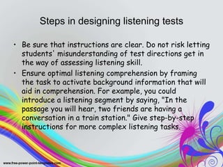 Listening Testing testing listening final.ppt