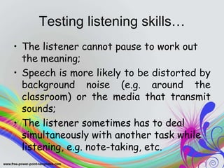 Listening Testing testing listening final.ppt
