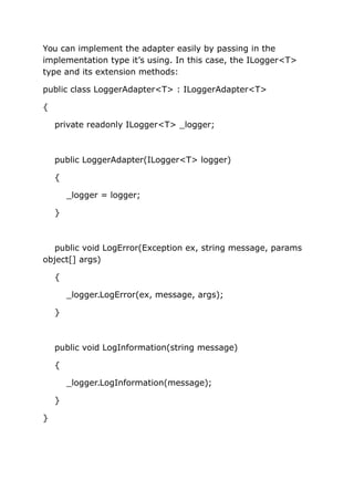 Testing logging in asp dot net core | PDF