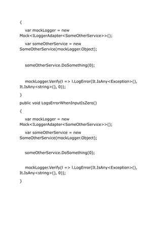 Testing logging in asp dot net core | PDF
