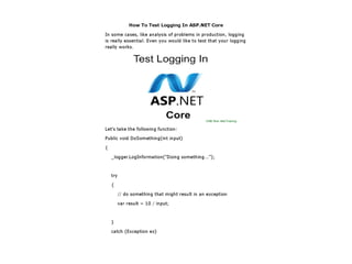 Testing logging in_asp_dot_net_core