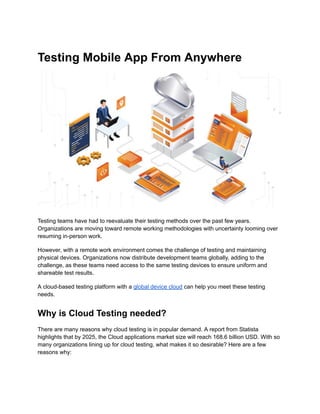 How to Test Your Mobile Apps From Anywhere | PDF
