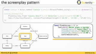 serenity-js.org#SerenityJS @JanMolak
the screenplay pattern
 