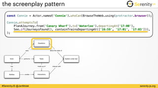 serenity-js.org#SerenityJS @JanMolak
the screenplay pattern
 