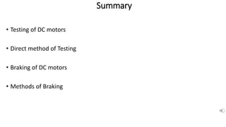 Testing of DC machines using direct and indirect test.pptx