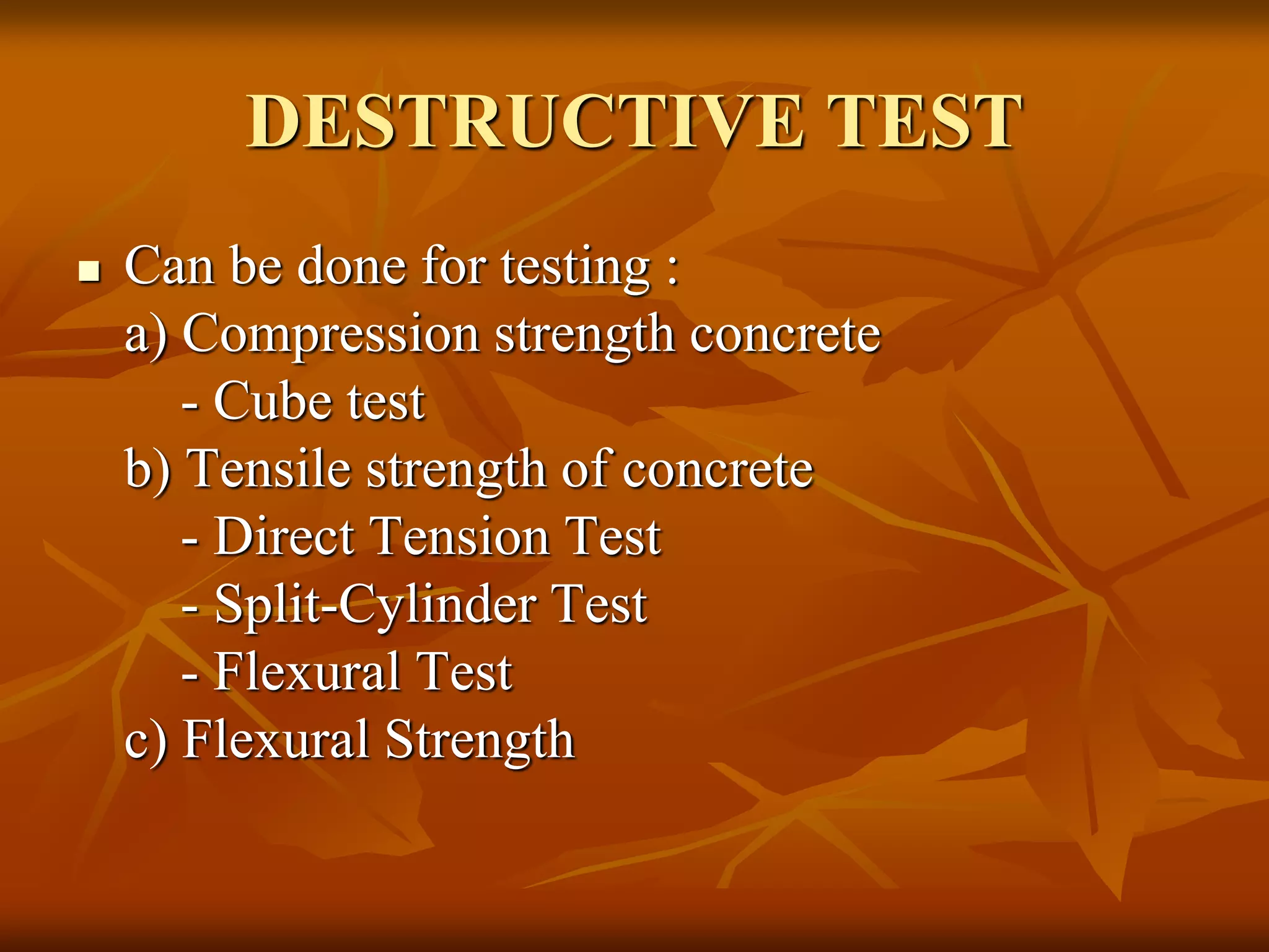 Testing of hardened concrete | PDF