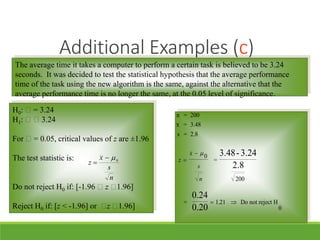 Significance Testing Algorithm Testing of hypotheses | PPTX