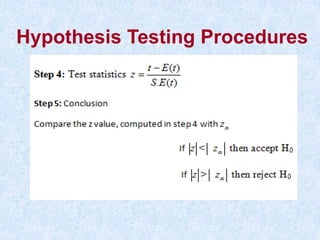 Hypothesis Testing Procedures
 