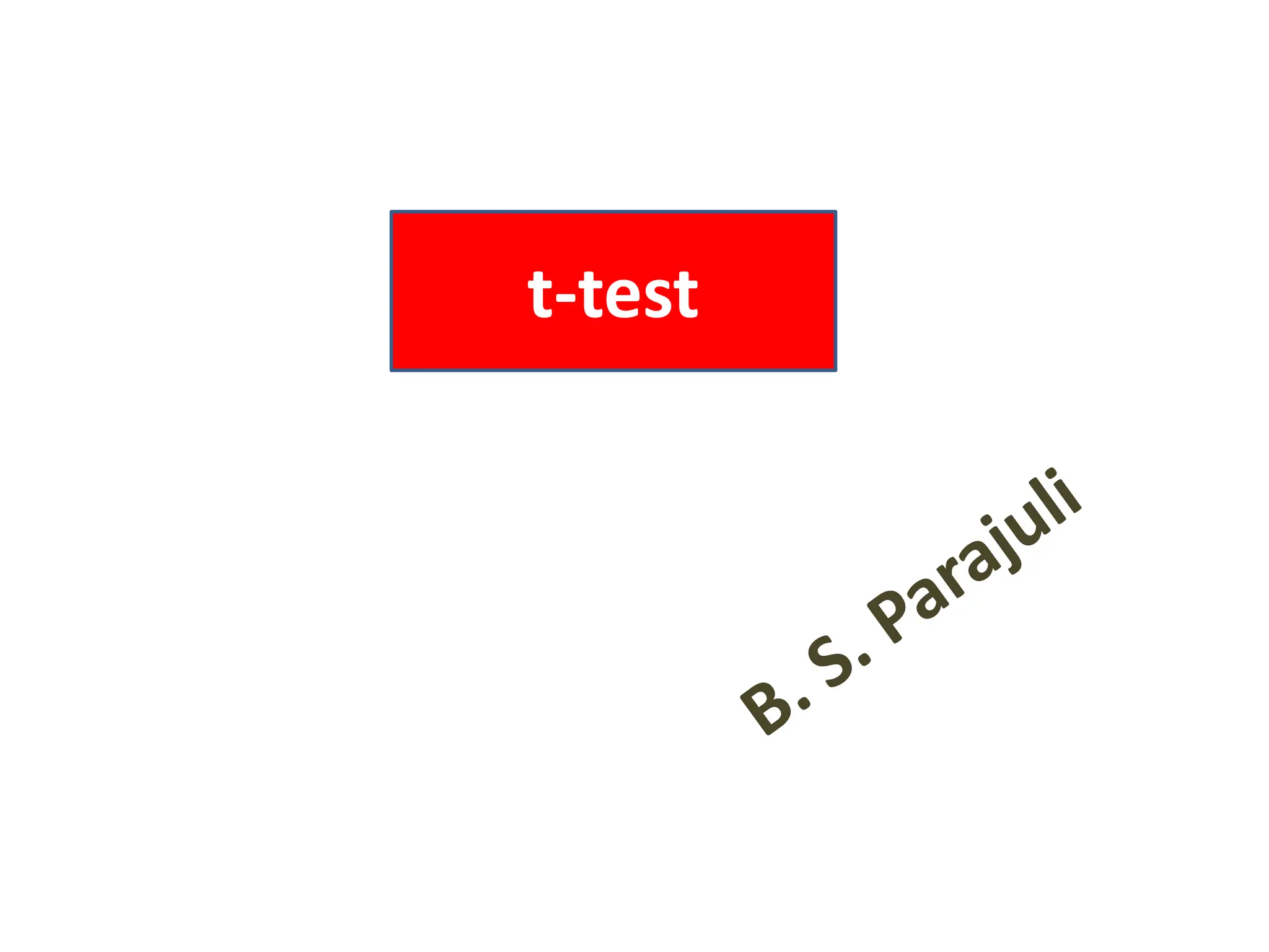 t-test
 