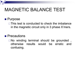Testing of transformers and reactors.ppt
