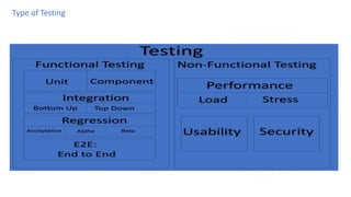 Type of Testing
 