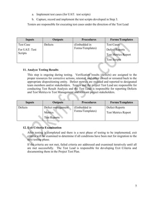 Health Care Project Testing Process | DOCX