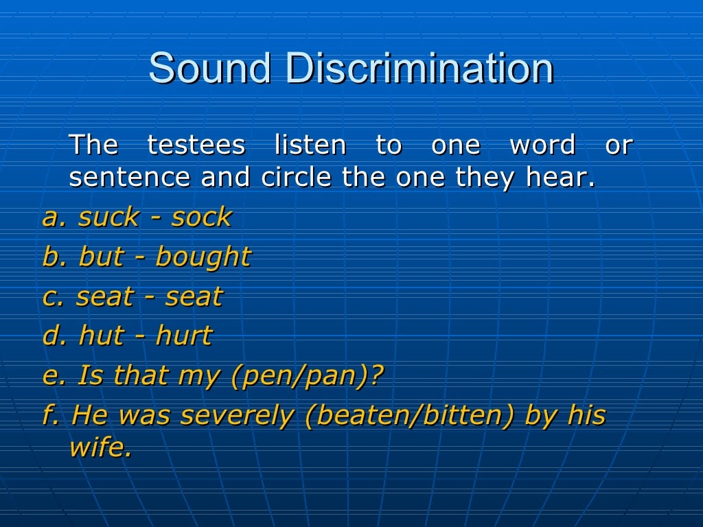 Testing Pronunciation