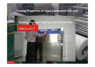 Testing Properties of Glass Laminated EVA Film
 