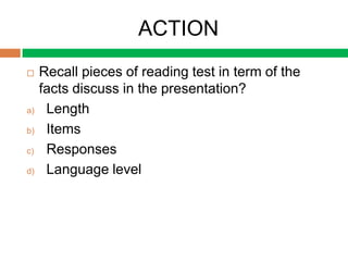 Testing reading | PPTX