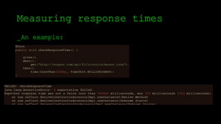 Measuring response times
_An example:
 