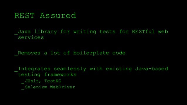 Testing RESTful web services with REST Assured