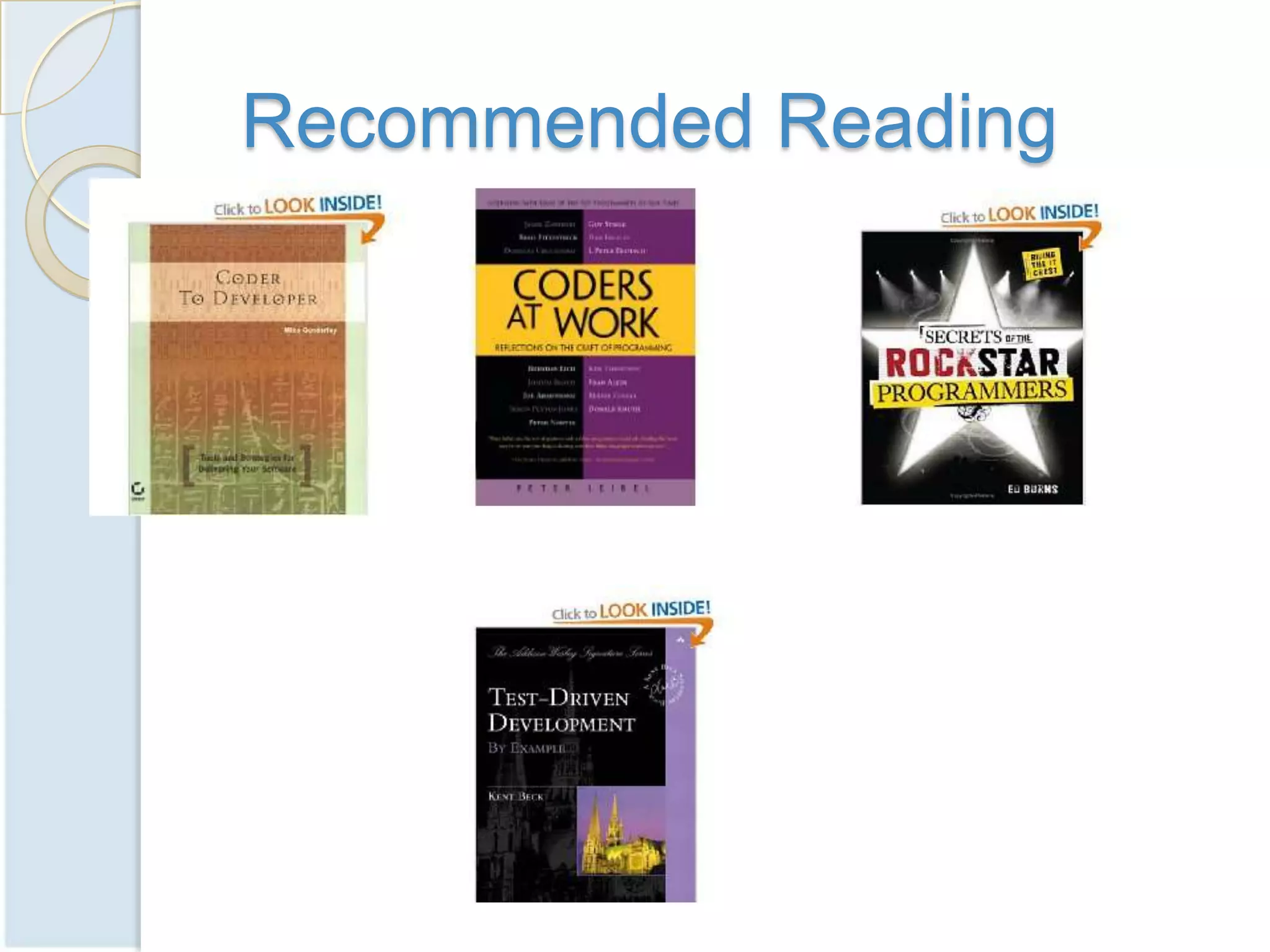 Recommended Reading
 