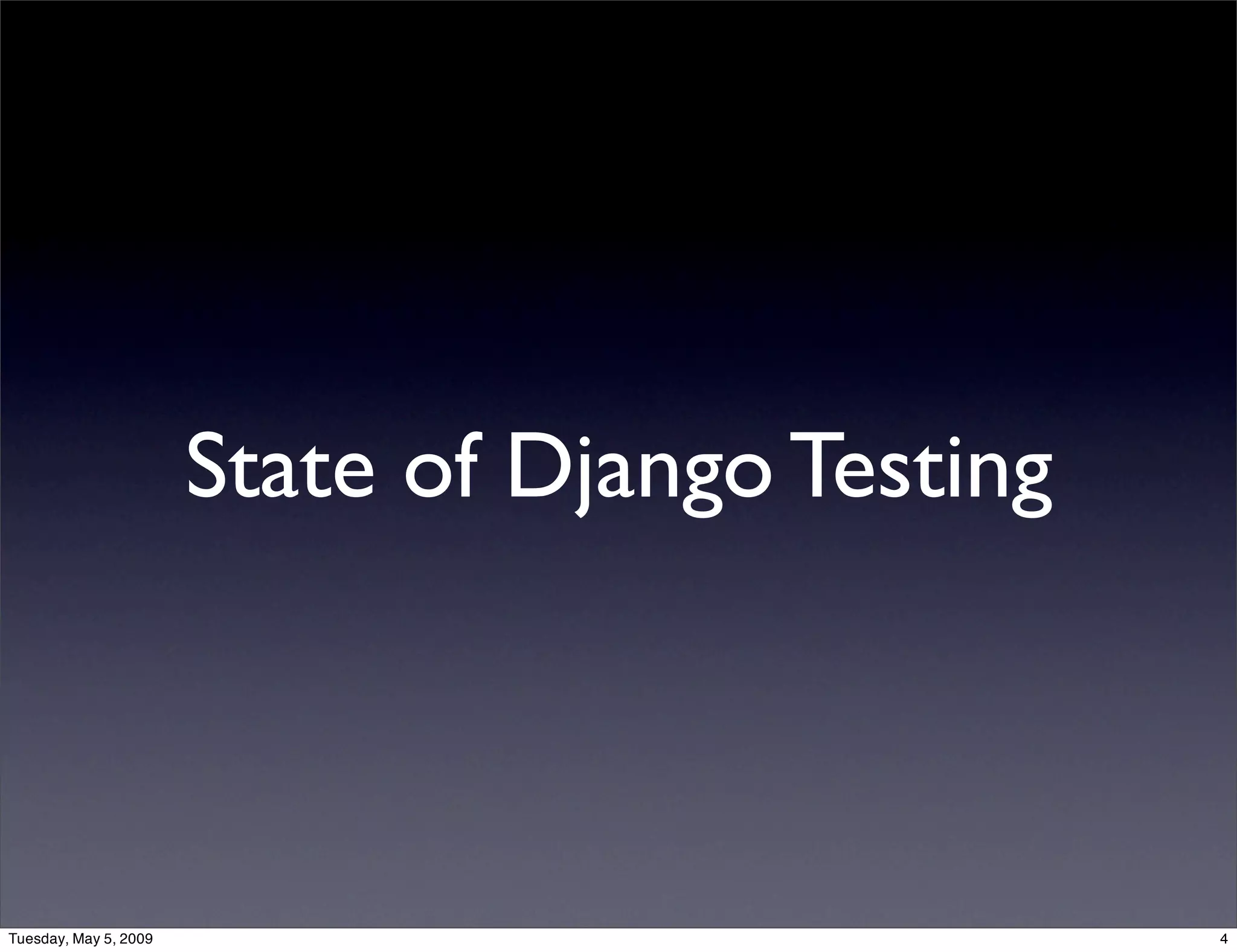 Django Testing