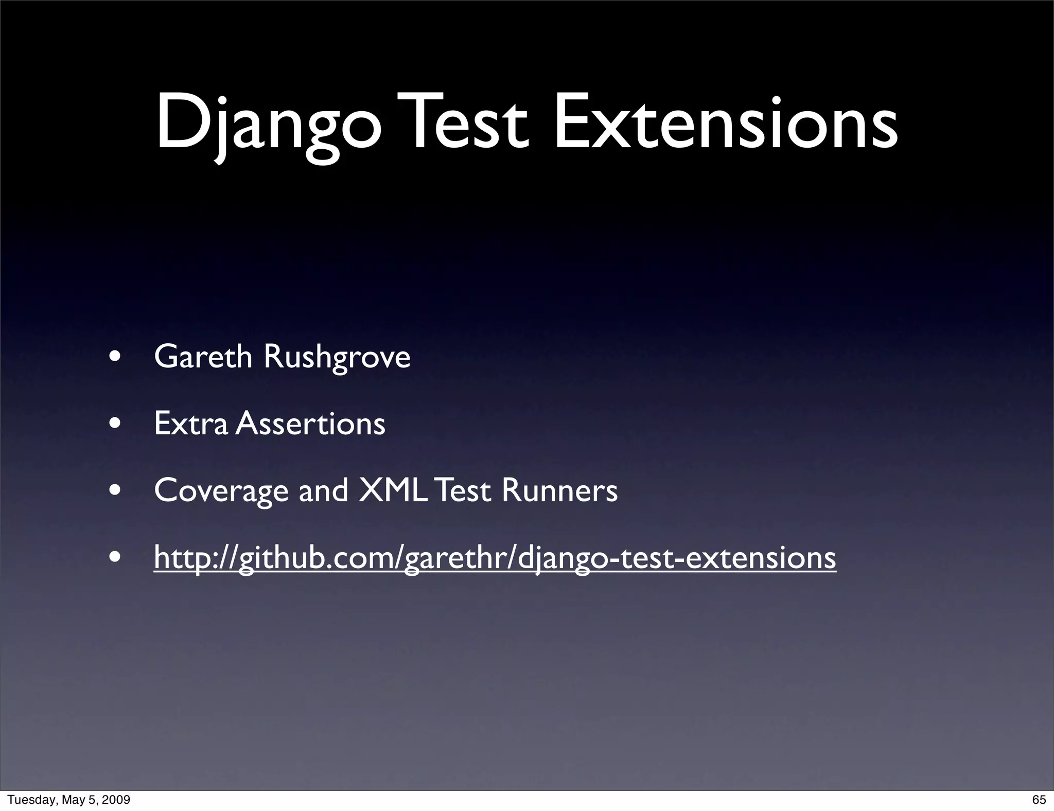 Django Testing