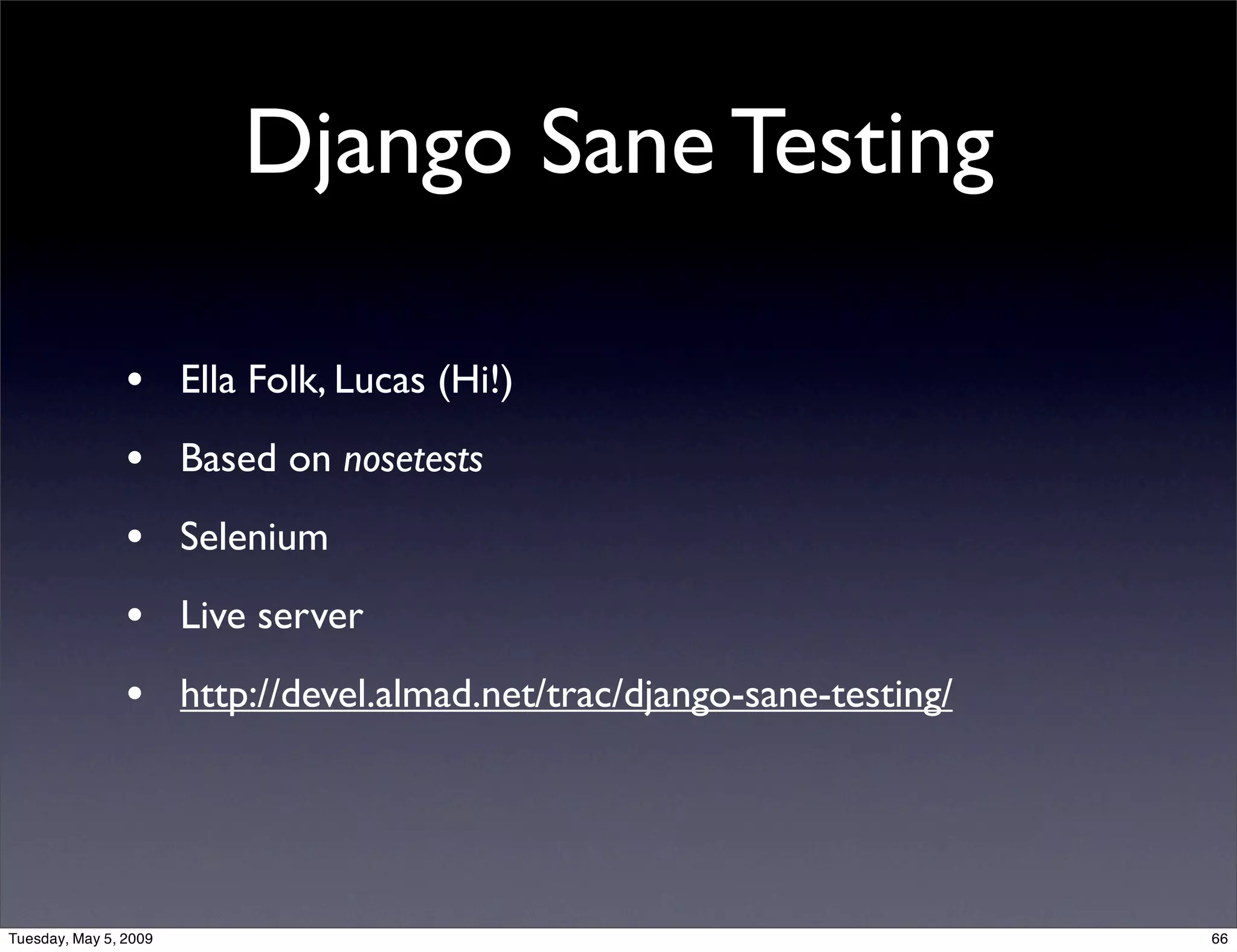 Django Testing