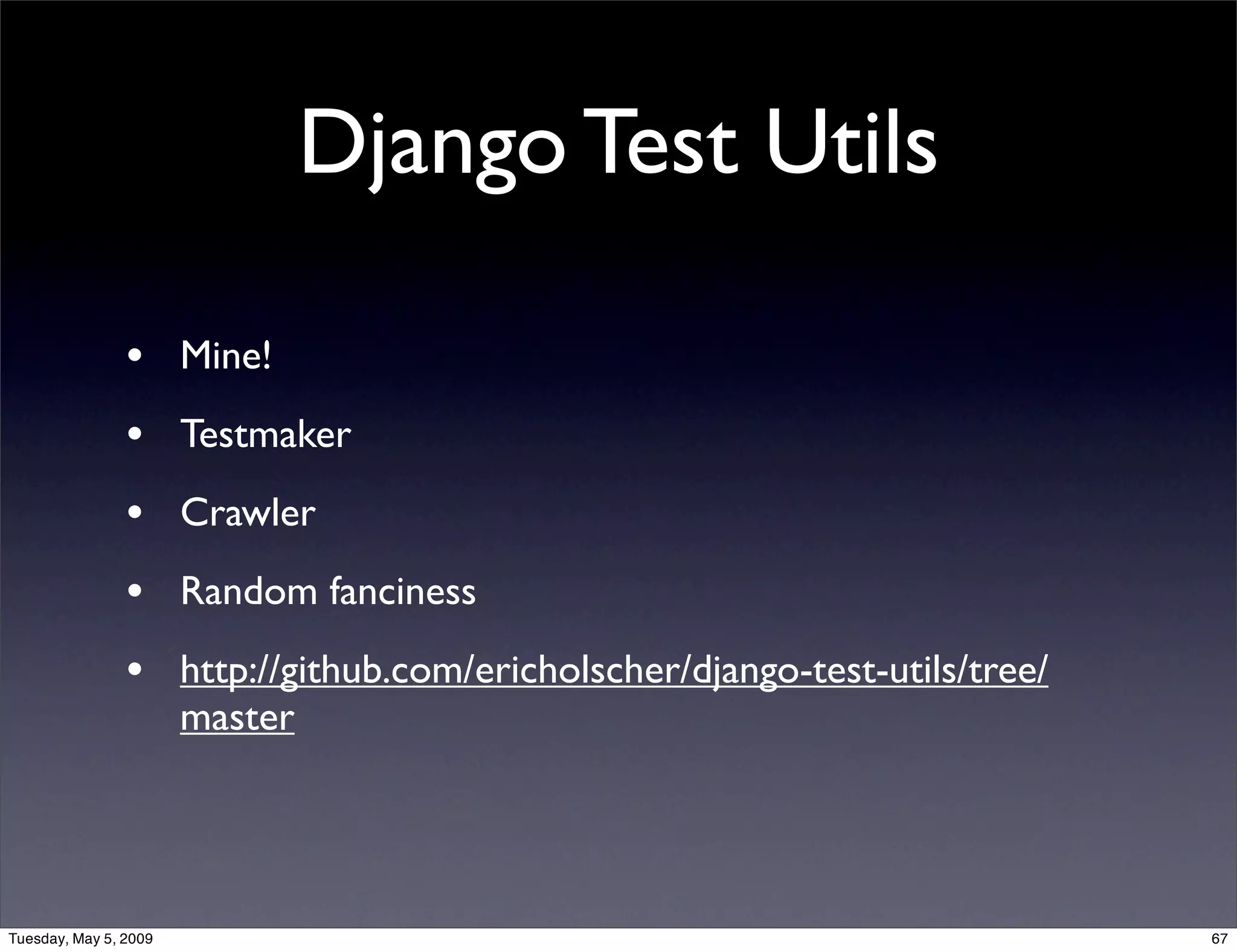 Django Testing