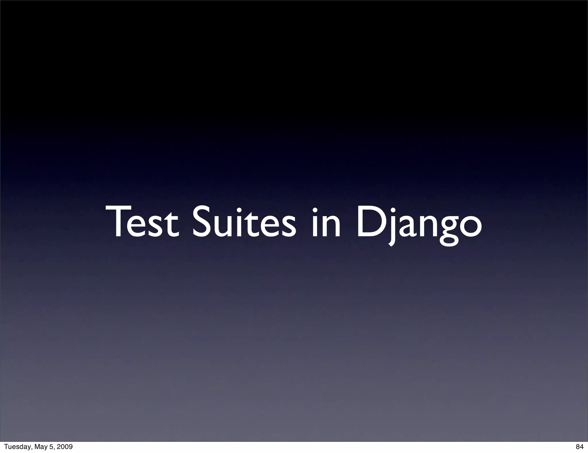 Django Testing