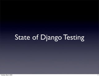Django Testing