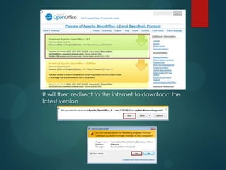 It will then redirect to the internet to download the
latest version
 