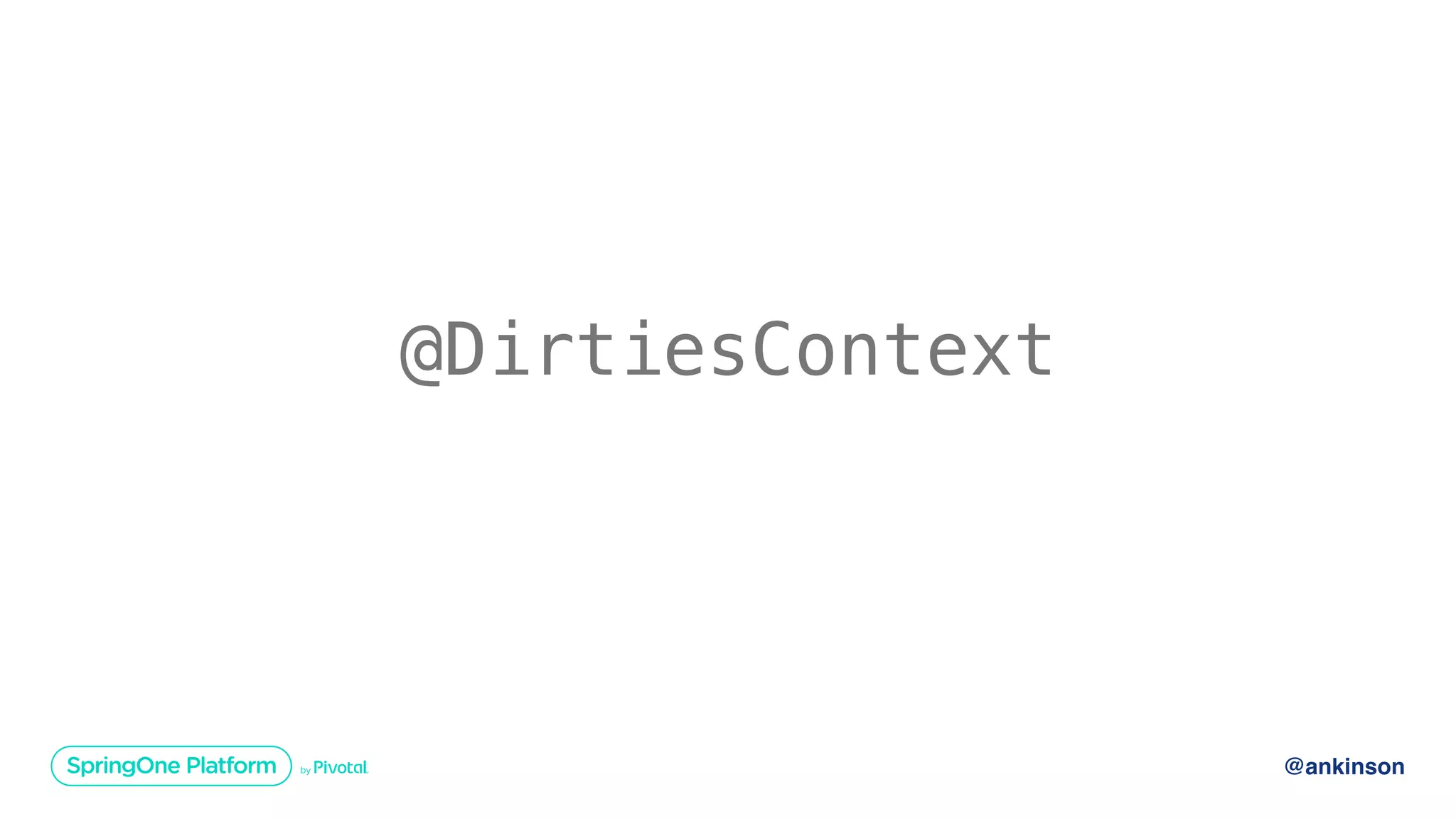 @ankinson
@DirtiesContext
 