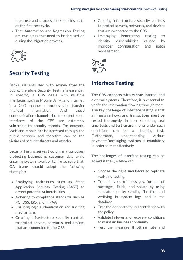 TESTING STRATEGIES TO ENSURE A CORE BANKING TRANSFORMATION | PDF