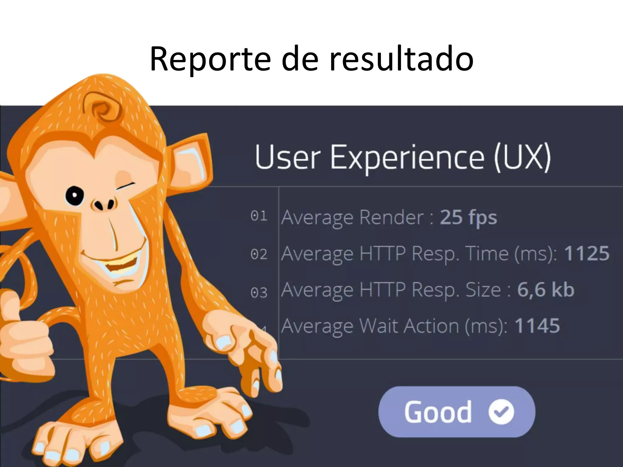Reporte de resultado
 