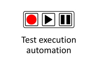 Test execution
automation
 