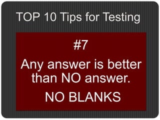 TOP 10 Tips for Testing