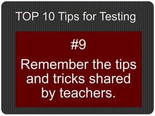 TOP 10 Tips for Testing
