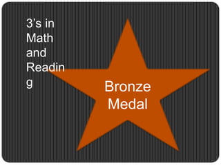Bronze Medal3’s in Math and Reading