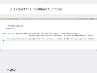 2. Extract the modified function