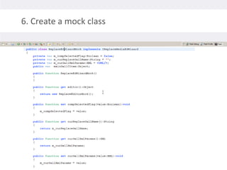 6. Create a mock class