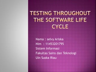 Nama : selvy Ariska
Nim : 11453201795
Sistem Informasi
Fakultas Sains dan Teknologi
Uin Suska Riau
 