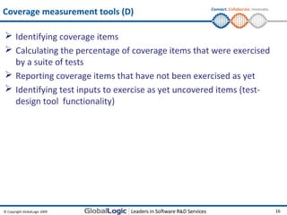 Coverage Items Testing tool classification | PPT