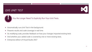 Testing tools in visual studio | PPT