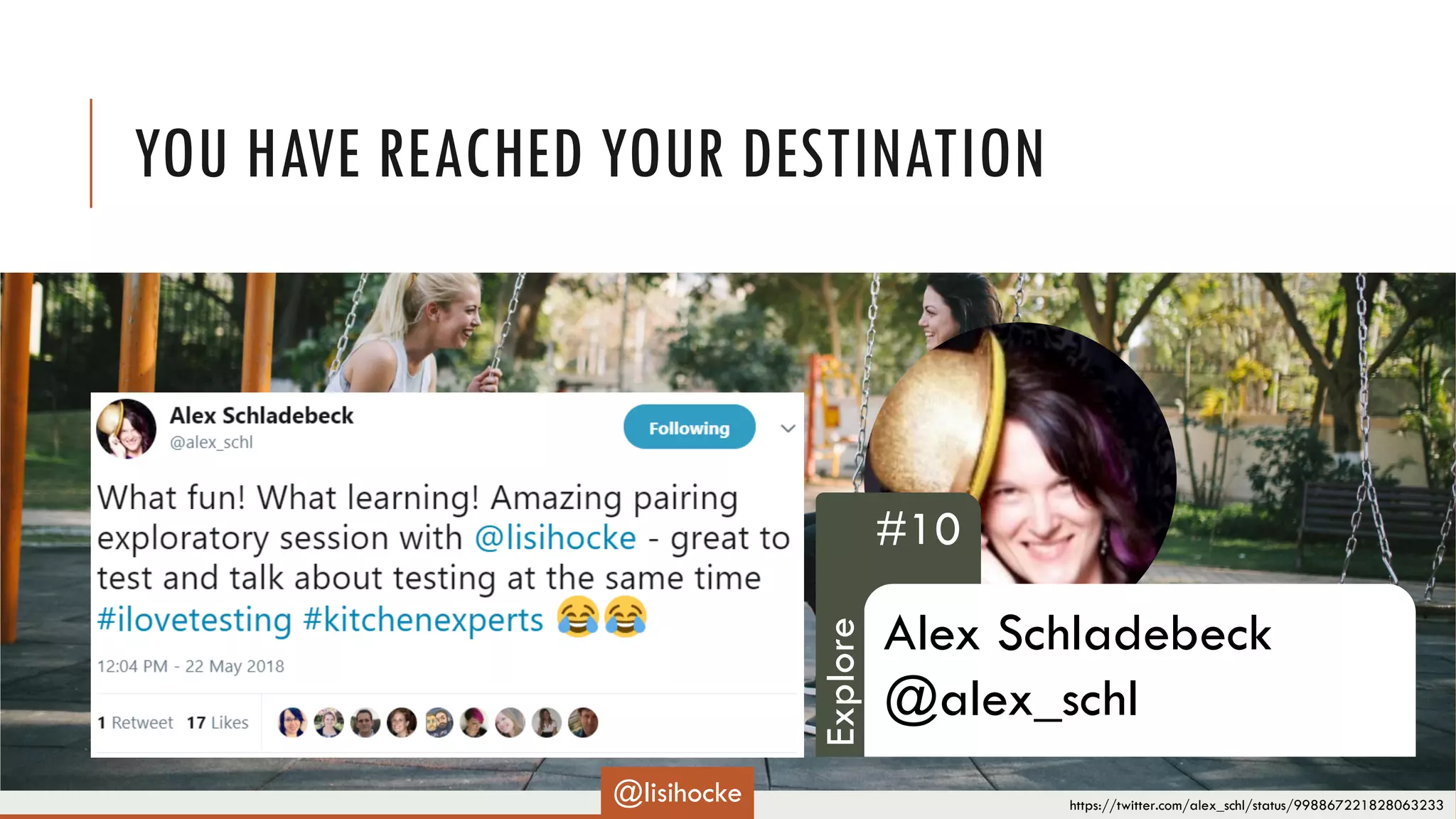https://twitter.com/alex_schl/status/998867221828063233
#10
Alex Schladebeck
@alex_schl
YOU HAVE REACHED YOUR DESTINATION
@lisihocke
Explore
 