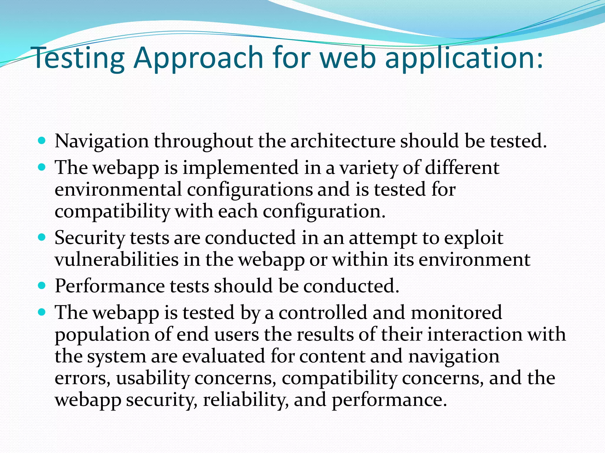 Testing web application