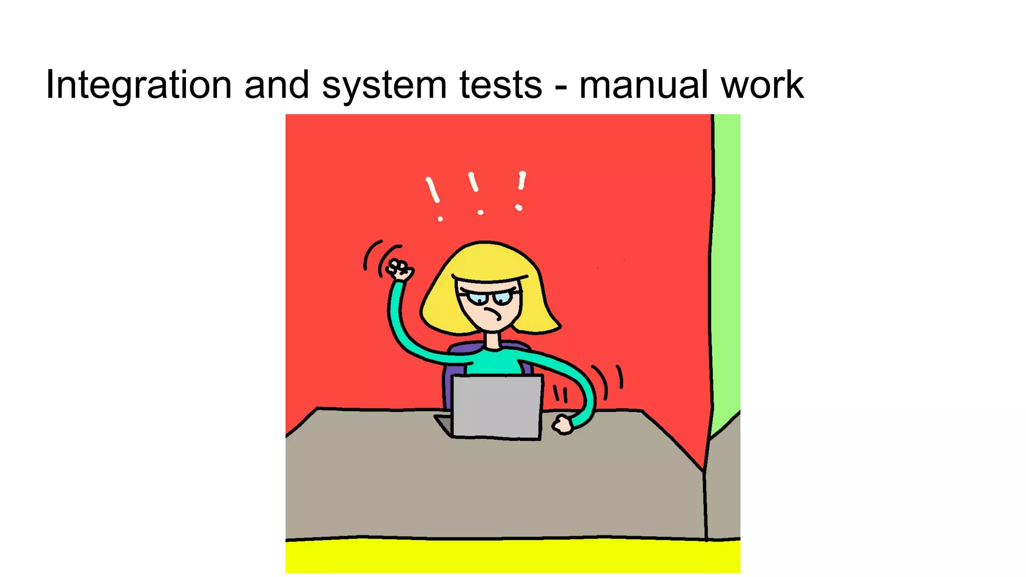 Integration and system tests - manual work
 